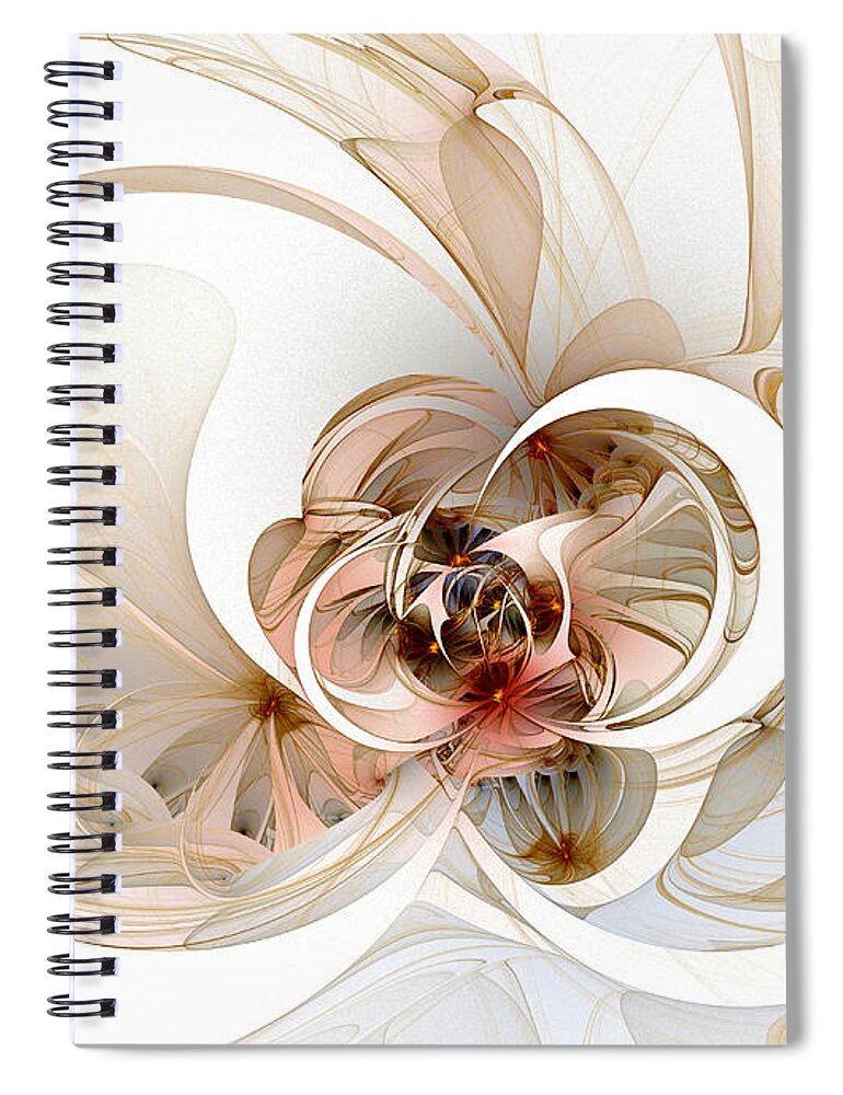 Digital Art Spiral Notebook featuring the digital art Daisies by Amanda Moore