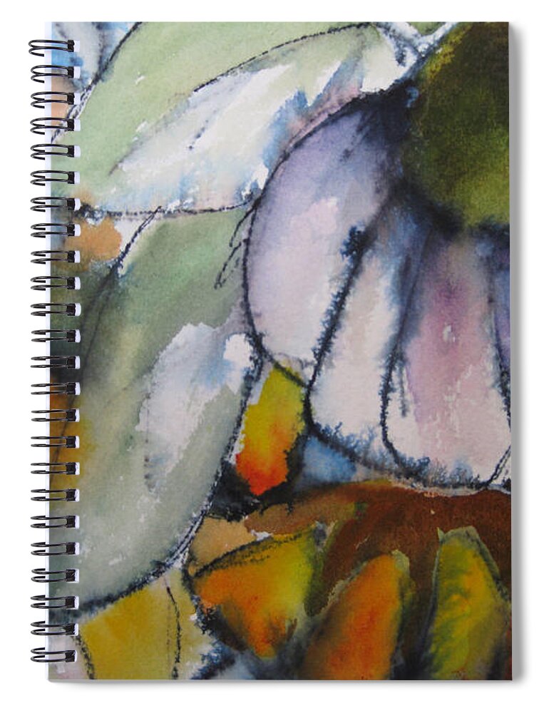 Floral Spiral Notebook featuring the painting Daisy Dreams by Anne Duke
