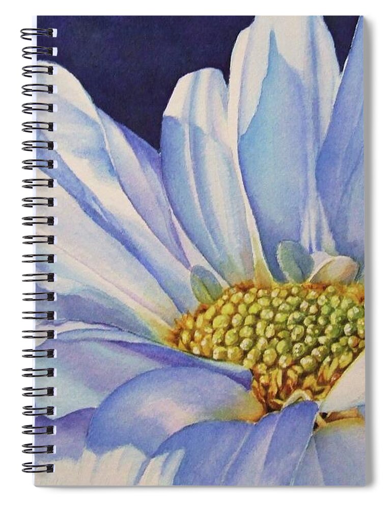 Daisy Spiral Notebook featuring the painting Daisy by Greg and Linda Halom