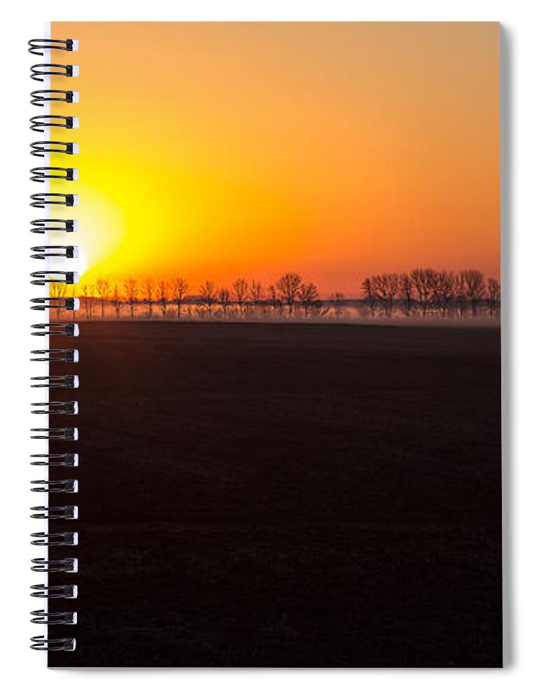 Sunrise Spiral Notebook featuring the photograph Dakota Morning by Penny Meyers