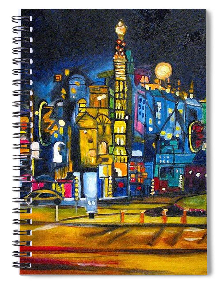 Cityscape Spiral Notebook featuring the painting Dam Square by Patricia Arroyo