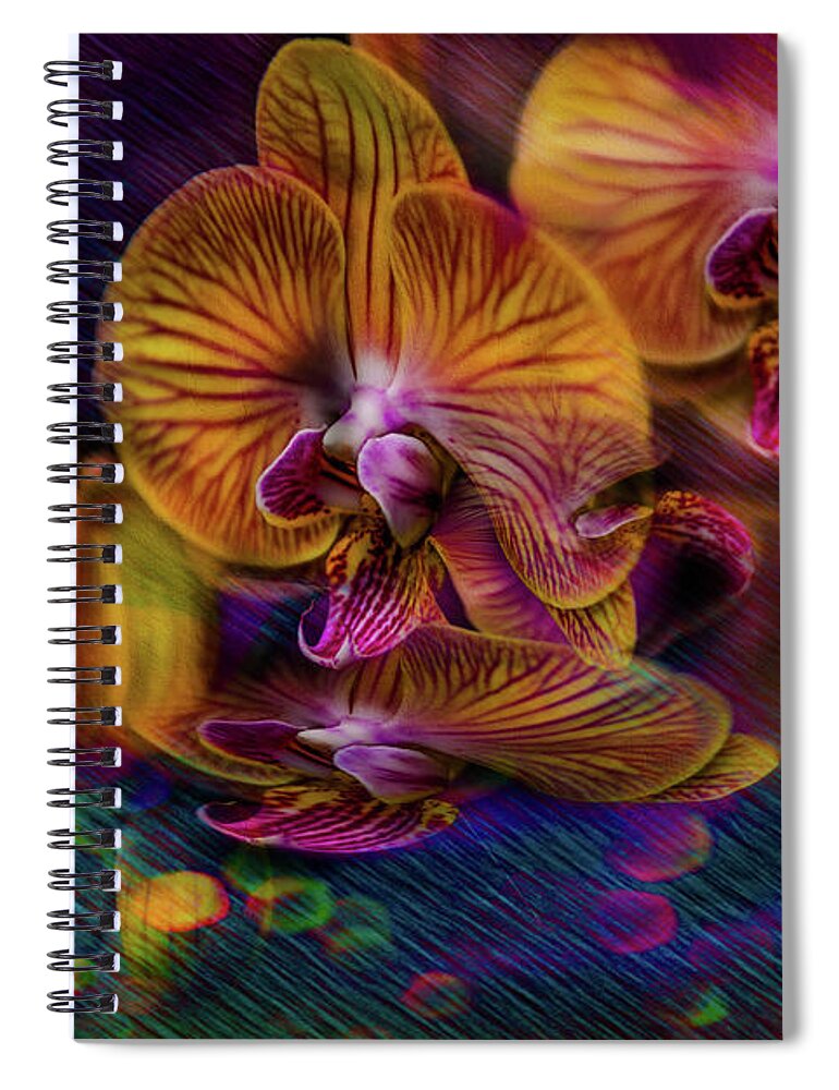 Orchids Spiral Notebook featuring the photograph Face Mask Dance of the orchids by Patricia Dennis