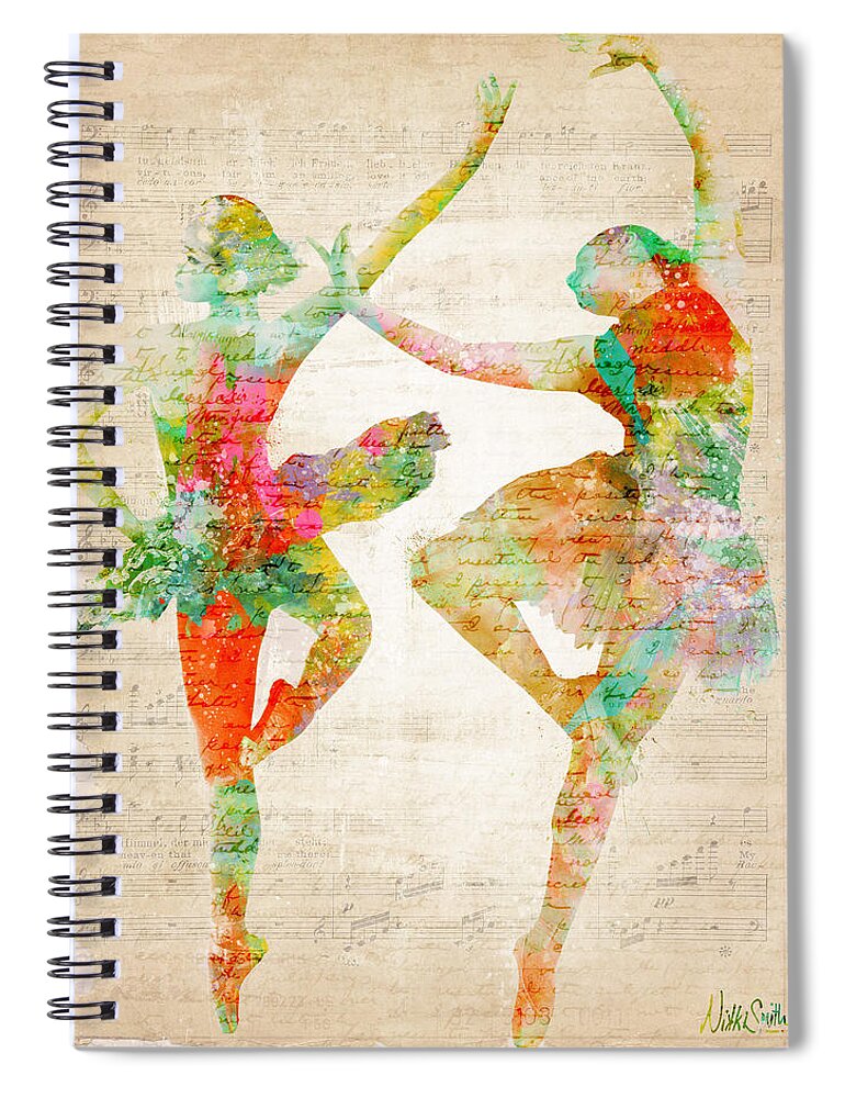 Ballet Spiral Notebook featuring the digital art Dance With Me by Nikki Smith