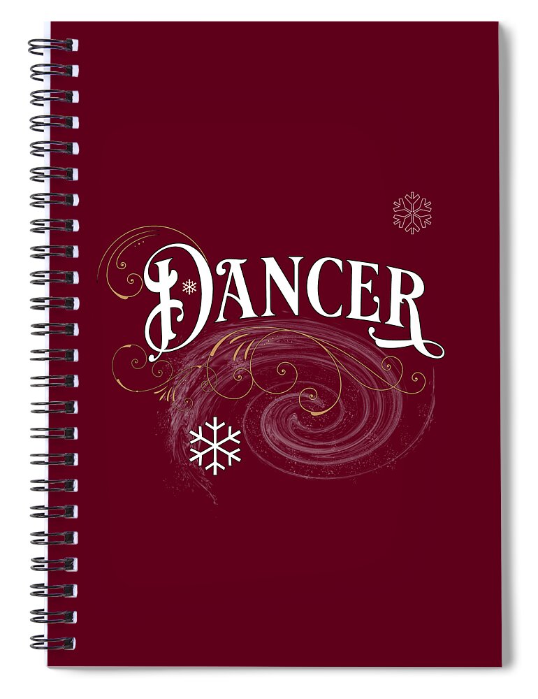 Dancer Spiral Notebook featuring the digital art Dancer by Gina Harrison