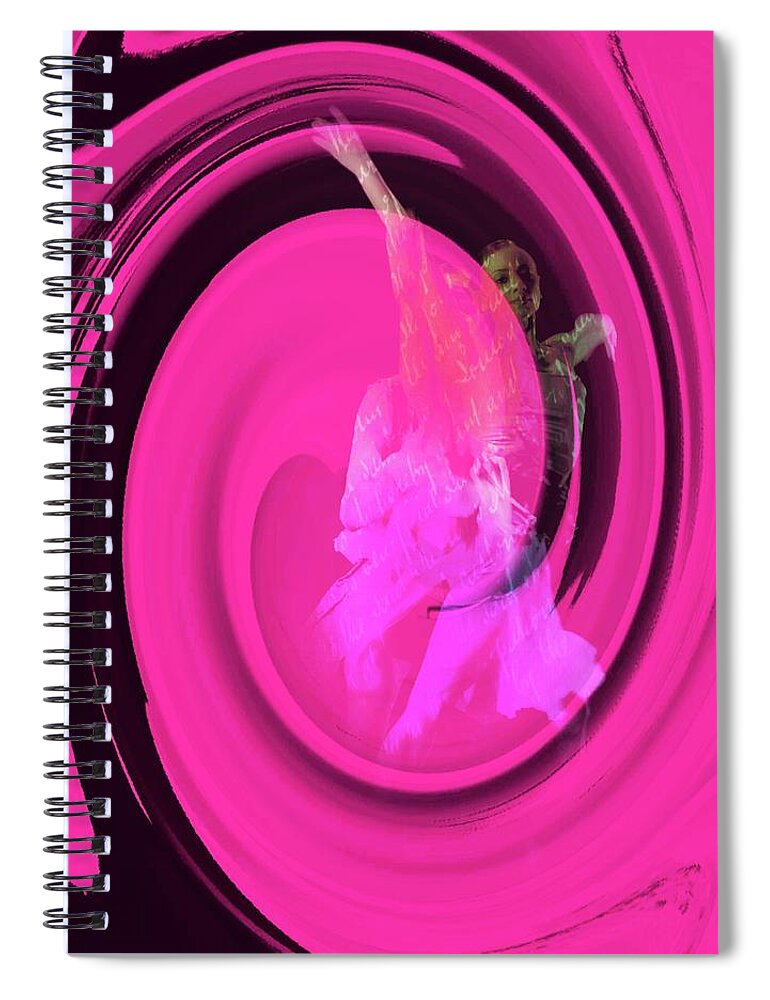 Colorful Spiral Notebook featuring the photograph Dancers Watercolor 10 by Jean Francois Gil