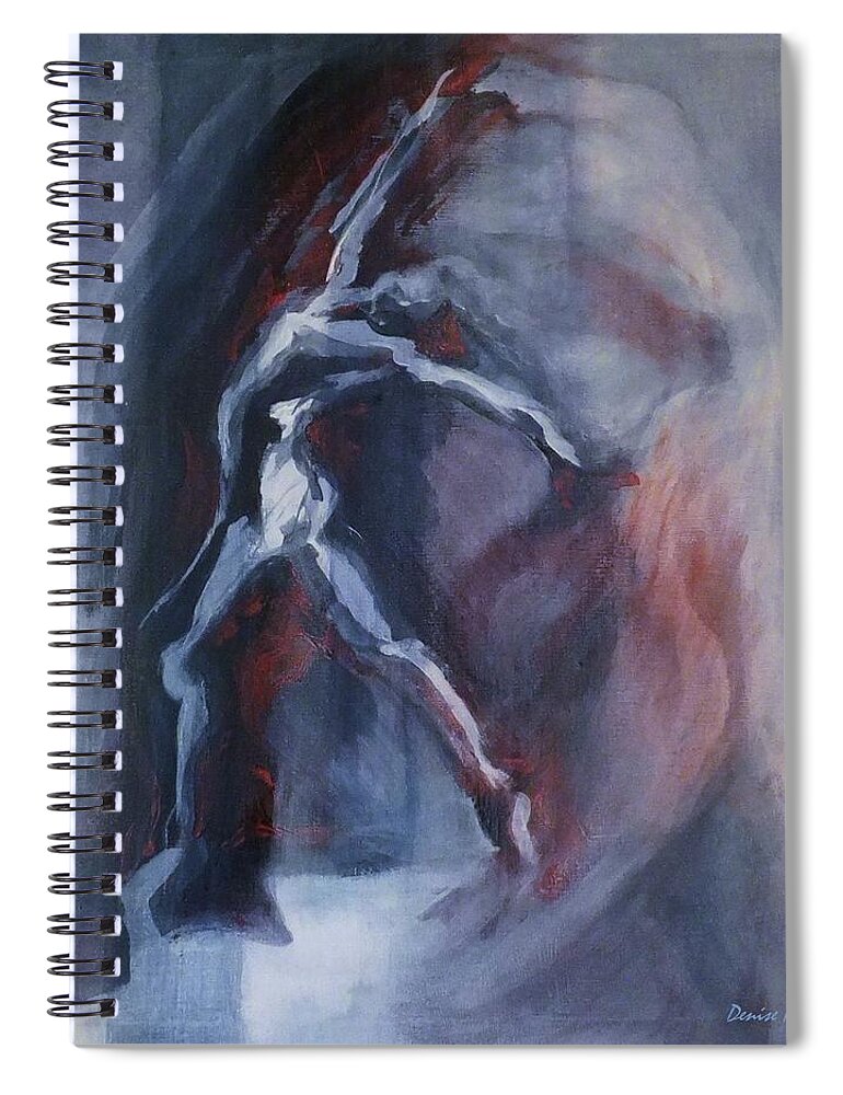 Dancer Spiral Notebook featuring the painting Dancing Figure by Denise F Fulmer