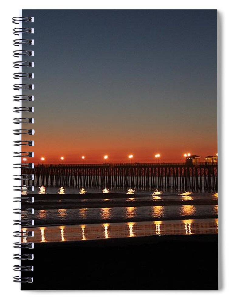 San Diego Spiral Notebook featuring the photograph Dancing Lights by Amy Gallagher