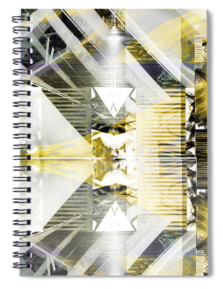 Art Spiral Notebook featuring the digital art Dancing lines by Art Di