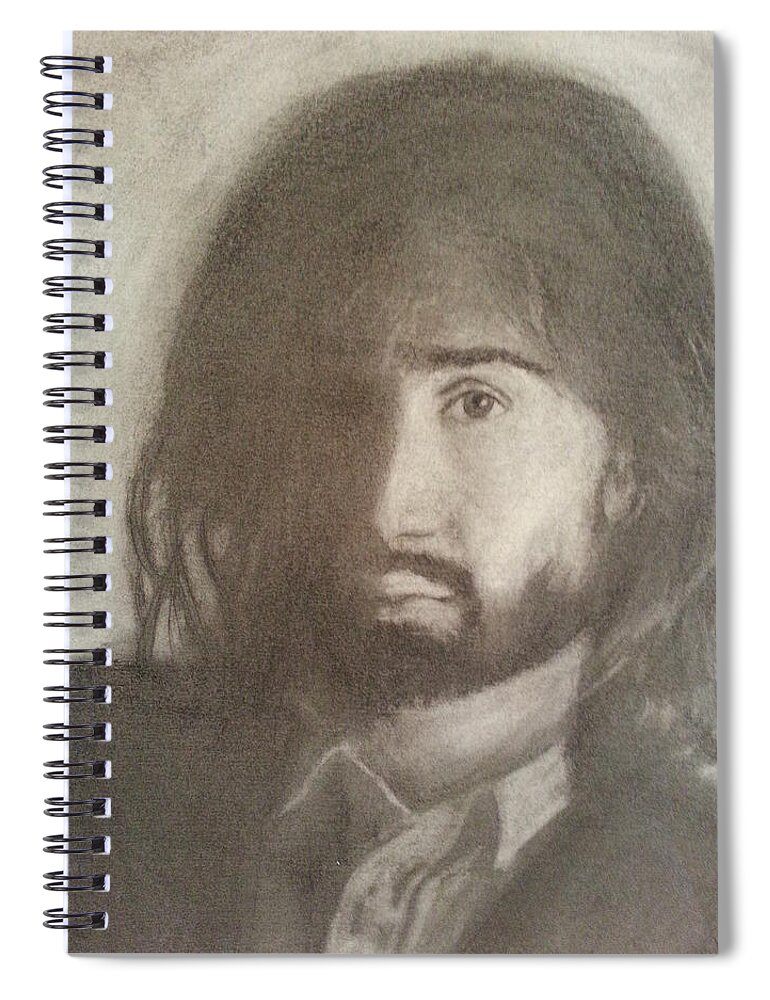 Danny Spiral Notebook featuring the drawing Danny by Amelie Simmons