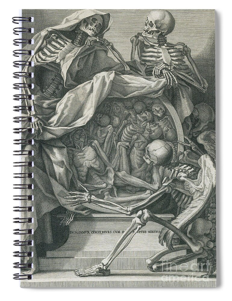 History Spiral Notebook featuring the photograph Danse Macabre, 17th Century by Science Source