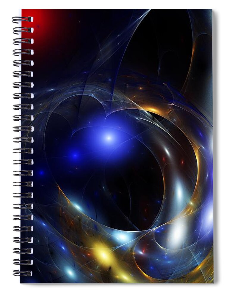 Dark Mater Revealed Spiral Notebook featuring the digital art Dark Matter Revealed by David Lane