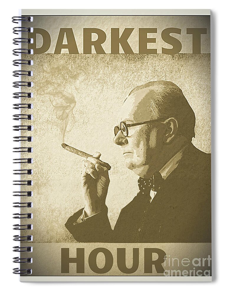 Darkest Hour Spiral Notebook featuring the digital art Darkest Hour by Binka Kirova