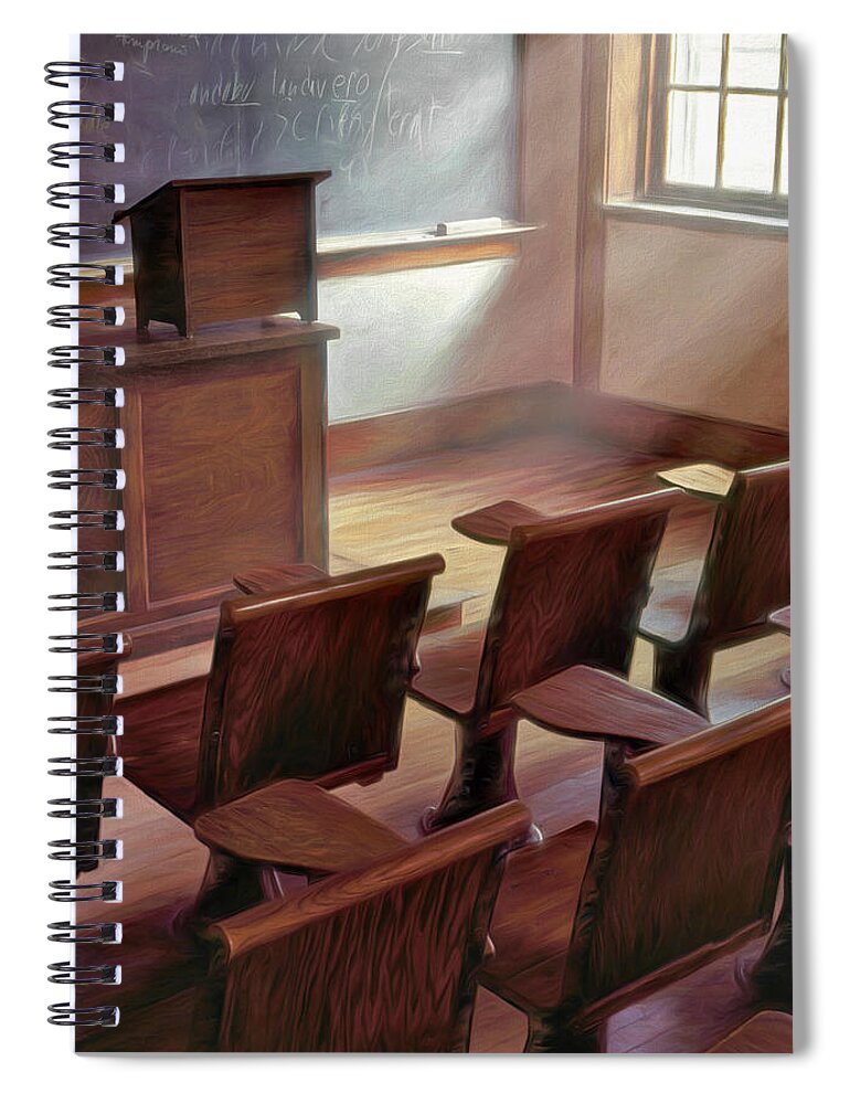Dartmouth College Spiral Notebook featuring the photograph Dartmouth Collge Classroom. Hanover, New Hampshire by George Robinson