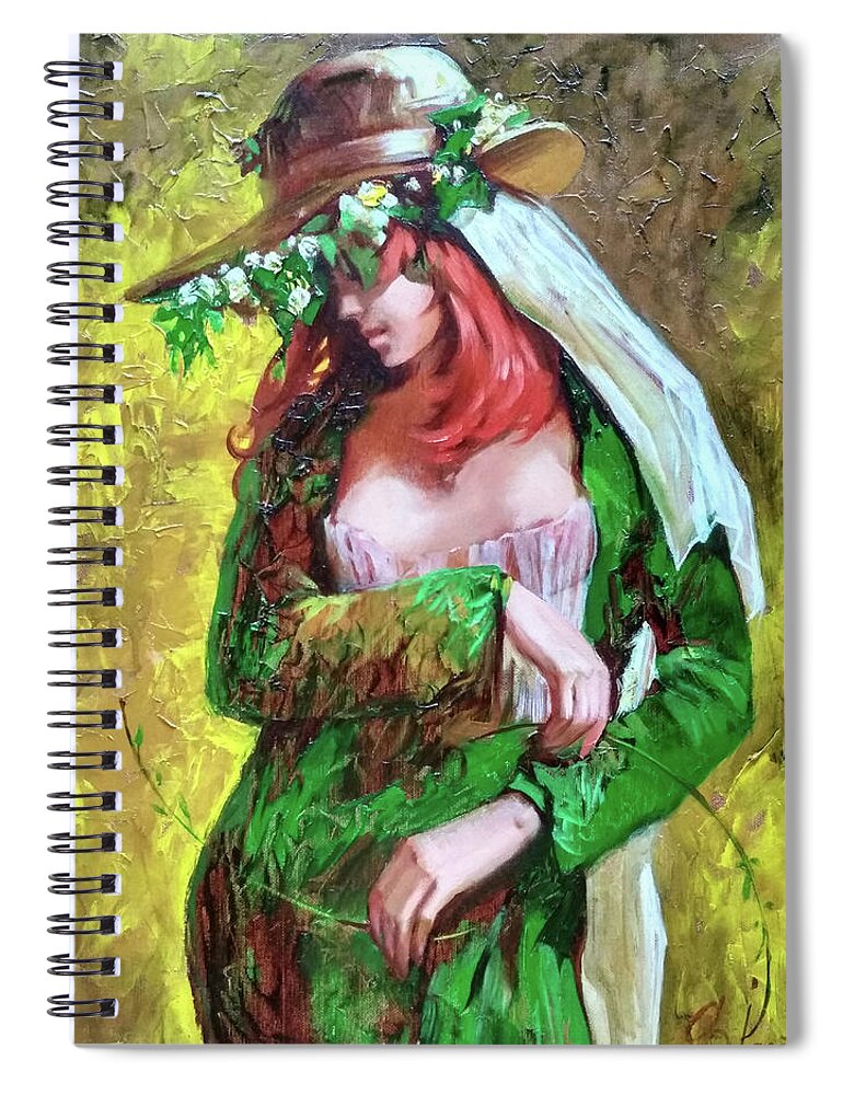 Ignatenko Spiral Notebook featuring the painting Daughter of Nature by Sergey Ignatenko