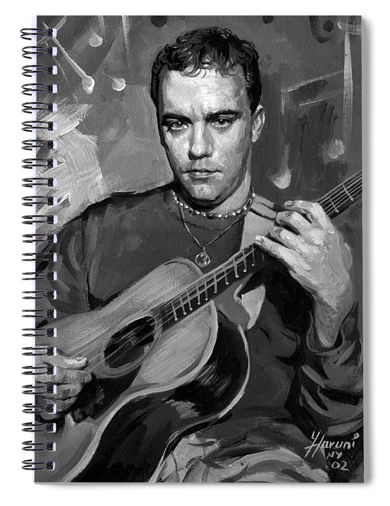 Dave Matthews Spiral Notebook featuring the painting Dave Matthews by Ylli Haruni