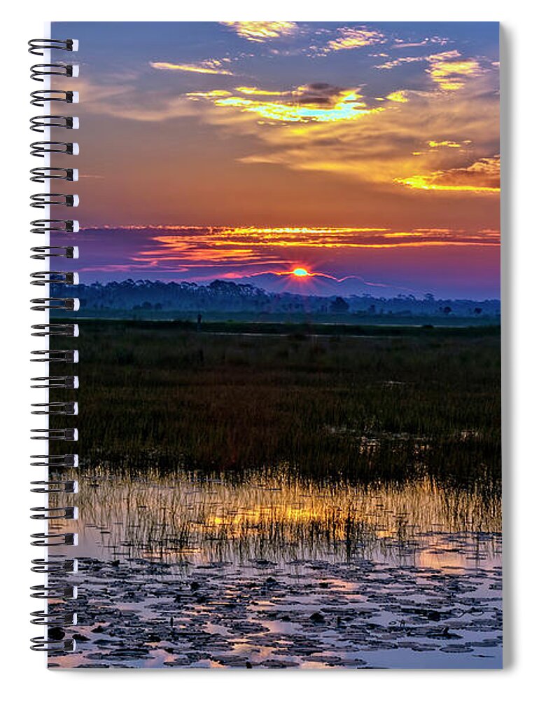Sunrises Spiral Notebook featuring the photograph Dawn Breaking Over Saint Marks by DB Hayes