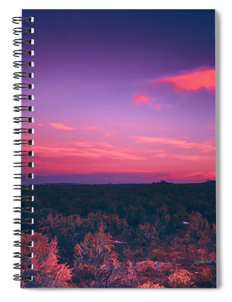 Santa Spiral Notebook featuring the photograph Dawn in Taos by Charles Muhle