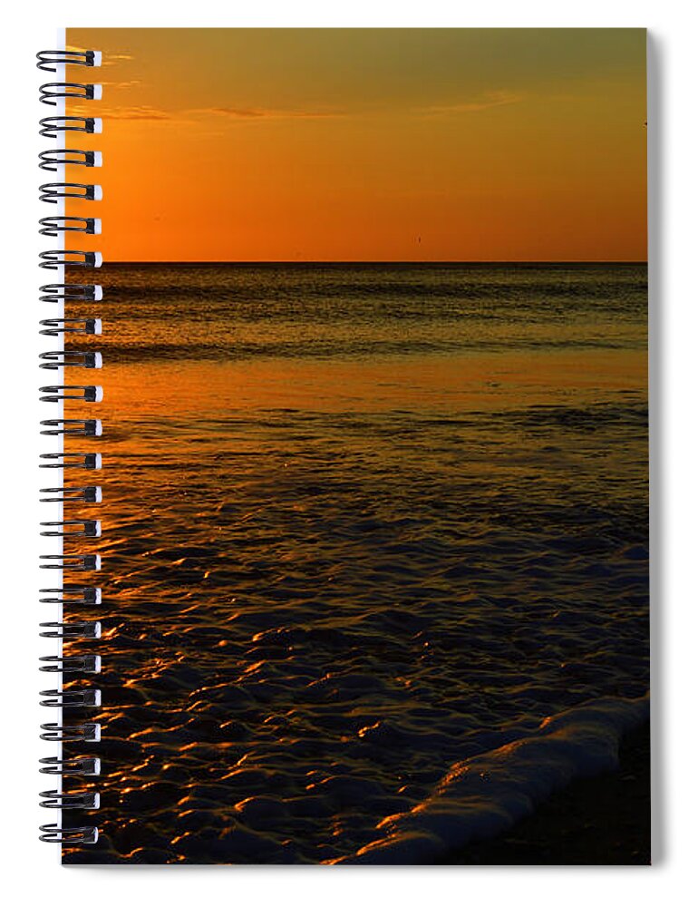 Ocean Spiral Notebook featuring the photograph Dawn over the Atlantic by Dianne Cowen Cape Cod Photography