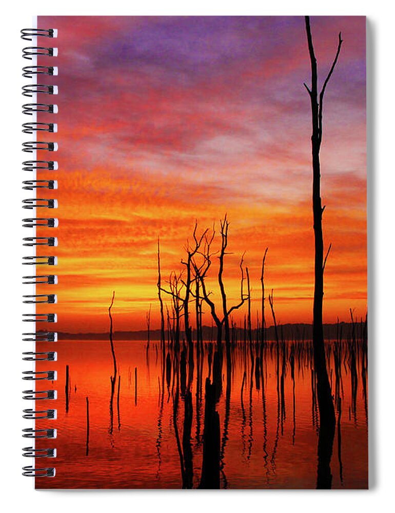 Dawn Spiral Notebook featuring the photograph Dawns Approach by Roger Becker