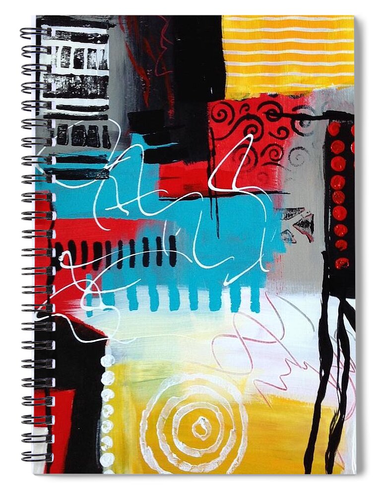 Abstract Spiral Notebook featuring the painting Day 7...30 in 30 Challenge by Suzzanna Frank