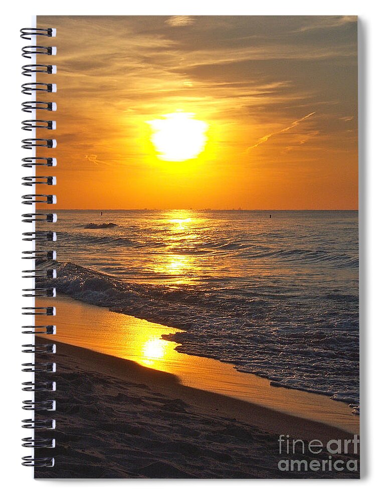 Sunset Spiral Notebook featuring the photograph Day is Done by Pamela Clements