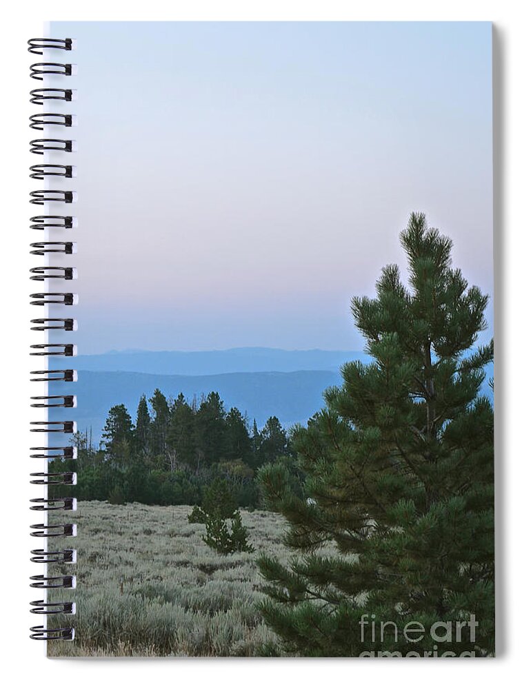 Mountain Spiral Notebook featuring the photograph Daybreak on the Mountain by Cindy Schneider
