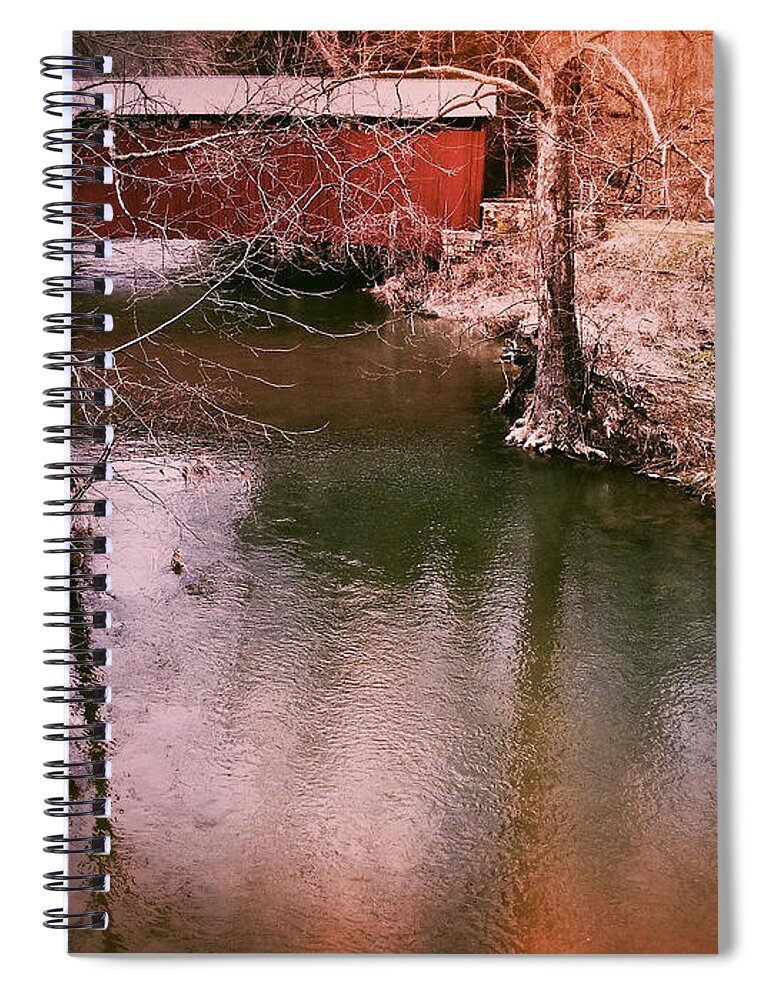 Covered Bridge Spiral Notebook featuring the photograph Days Gone By by Kevyn Bashore