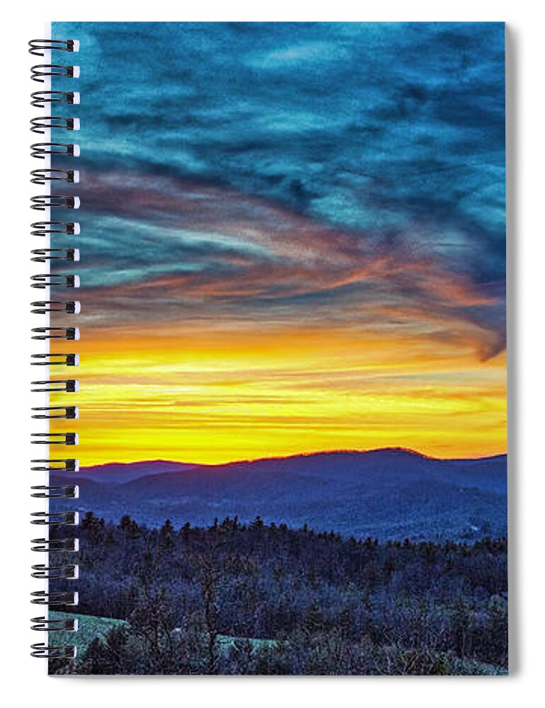 Sunset Spiral Notebook featuring the photograph Days Last Act by Dale R Carlson