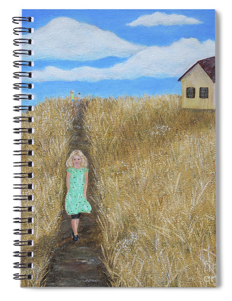 Children Spiral Notebook featuring the painting Days of September by Cheryl Rose