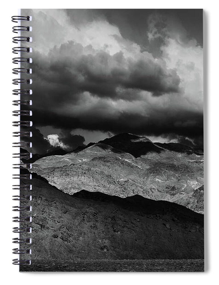 Death Valley National Park Spiral Notebook featuring the photograph Death Valley Black and White by Kyle Hanson