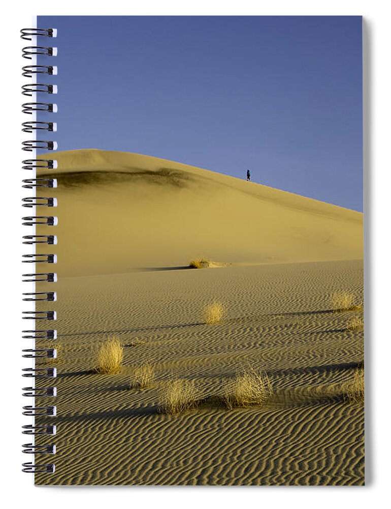Sand Spiral Notebook featuring the photograph Death Valley Sand dune at sunset by Martin Gollery