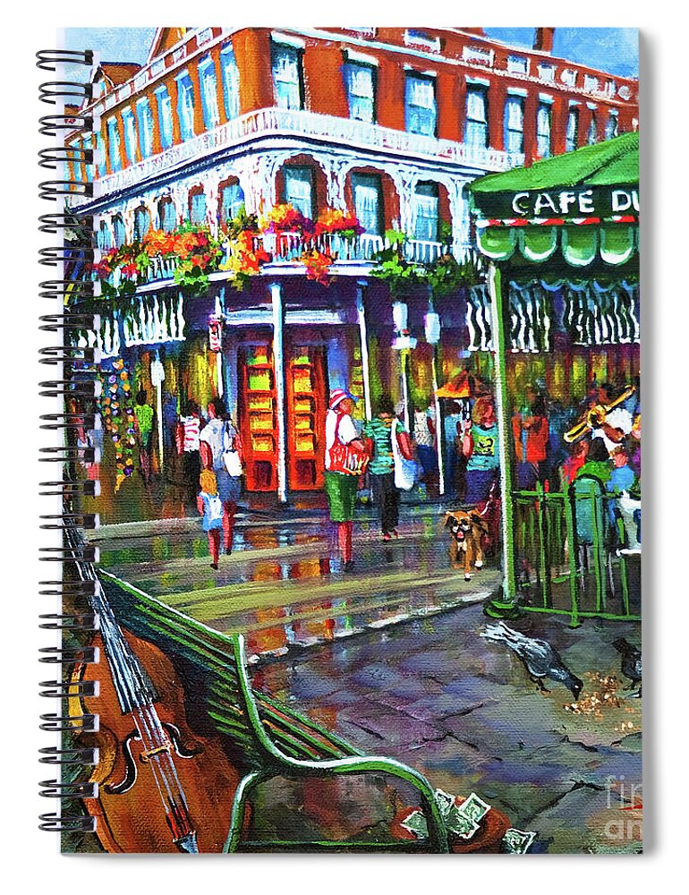 New Orleans Art Spiral Notebook featuring the painting Decatur Street by Dianne Parks