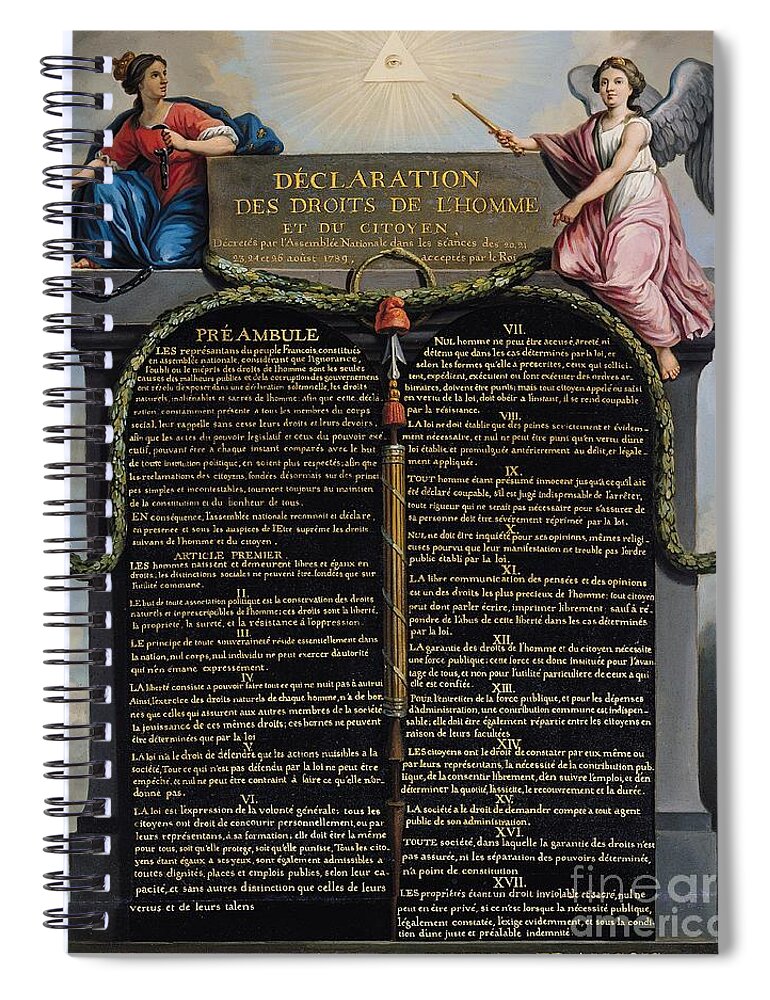 Declaration of the Rights of Man and Citizen Spiral Notebook by French  School - Pixels
