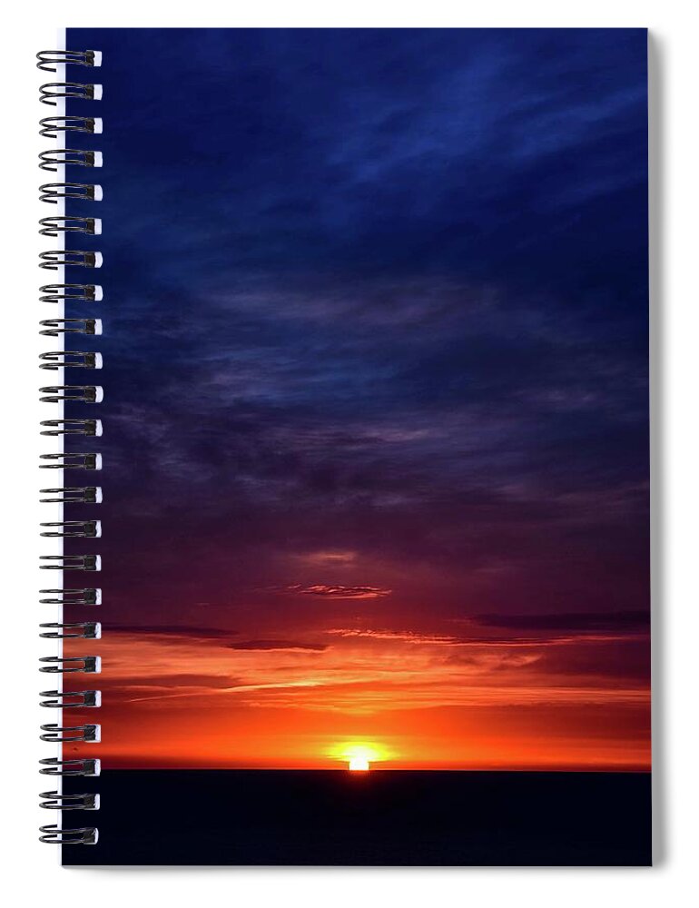 Sunrise Spiral Notebook featuring the photograph Deep Color Sunrise by Larkin's Balcony Photography