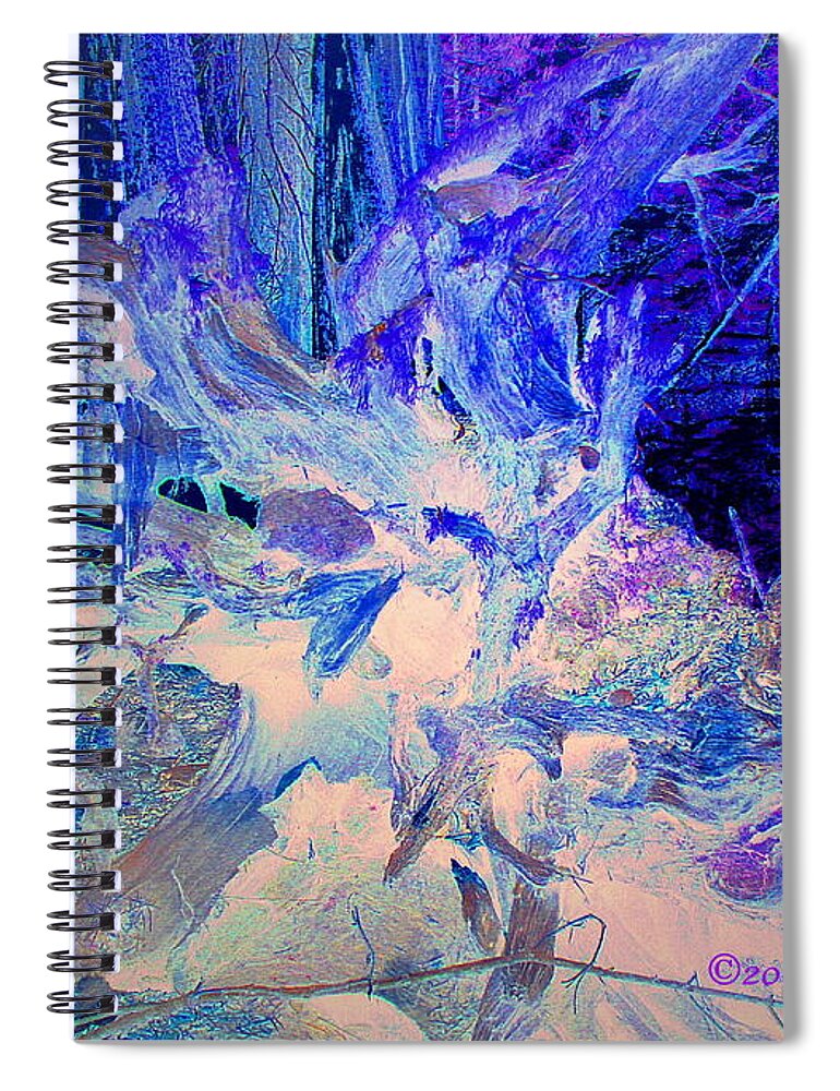 Abstract Spiral Notebook featuring the photograph Deep In The Forest by Joyce Dickens