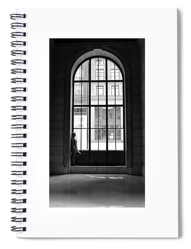Window Spiral Notebook featuring the photograph Deep in Thought by Carolyn Mickulas