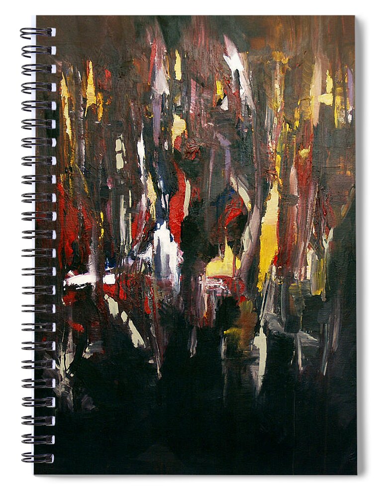  Spiral Notebook featuring the painting Deep Thought by John Gholson