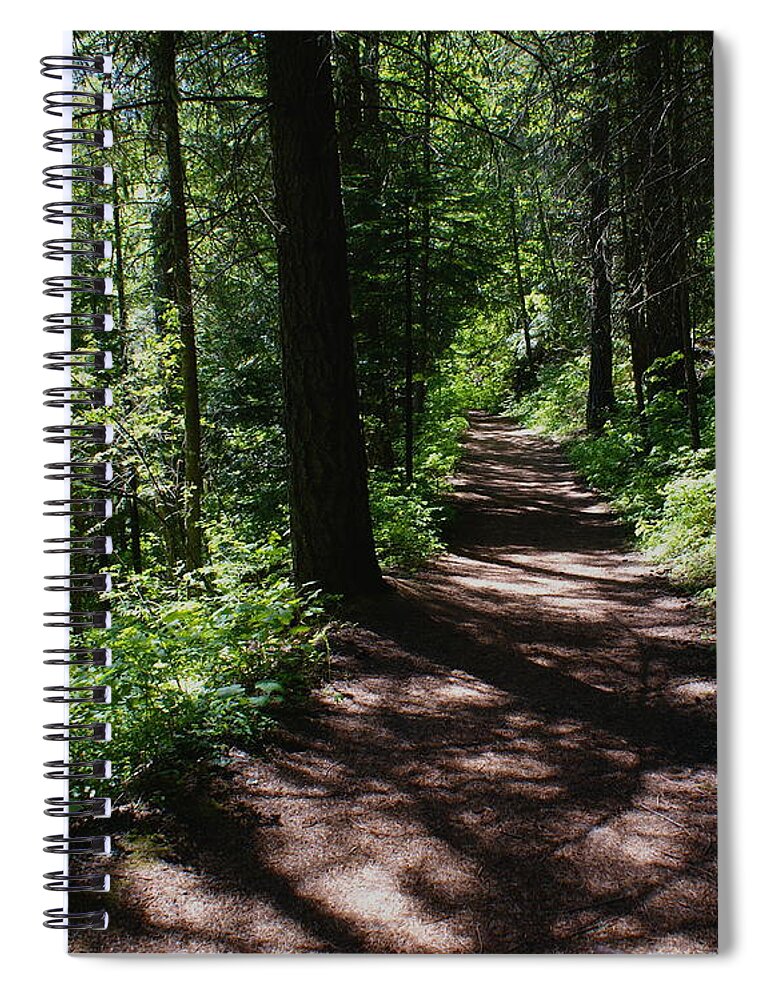 Nature Spiral Notebook featuring the photograph Deep Woods Road by Ben Upham III