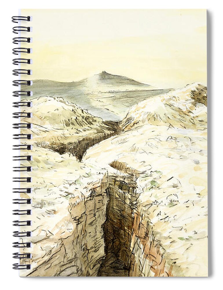 Defences Spiral Notebook featuring the photograph Defences of Jerusalem by Munir Alawi