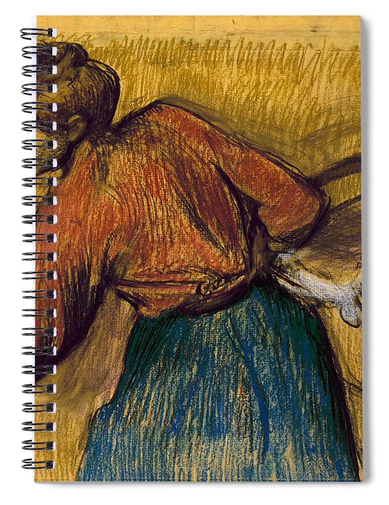 1890 Spiral Notebook featuring the photograph DEGAS: LAUNDRESS, c1888-92 by Granger