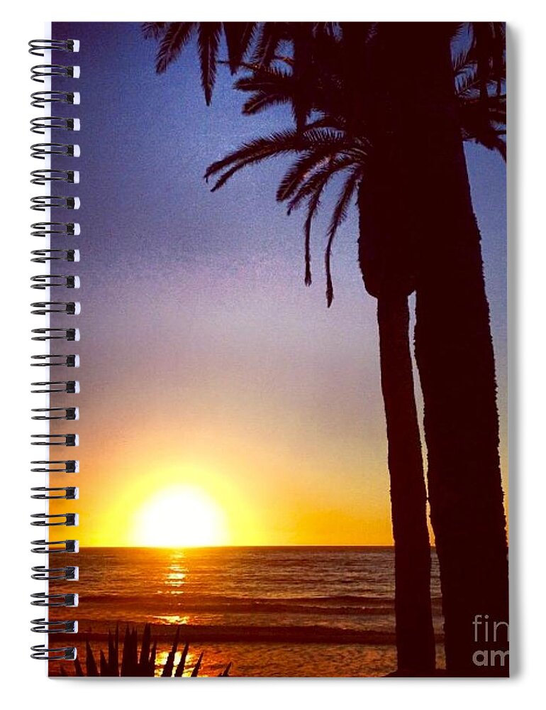 Sunset Spiral Notebook featuring the photograph Del Mar Days by Denise Railey