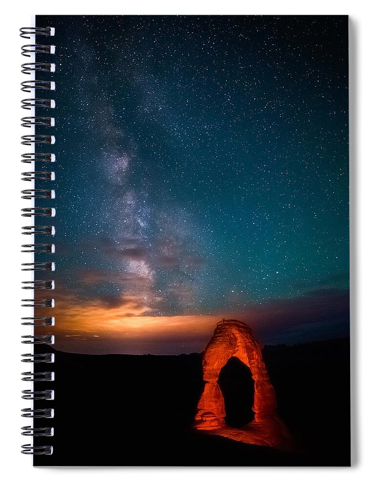 Milky Way Spiral Notebook featuring the photograph Delicate Galaxies by Darren White