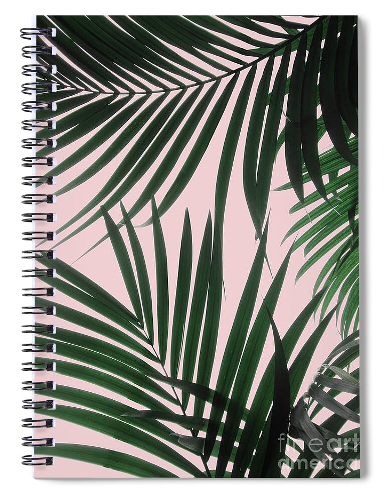 Delicate Spiral Notebook featuring the mixed media Delicate Jungle Theme by Emanuela Carratoni
