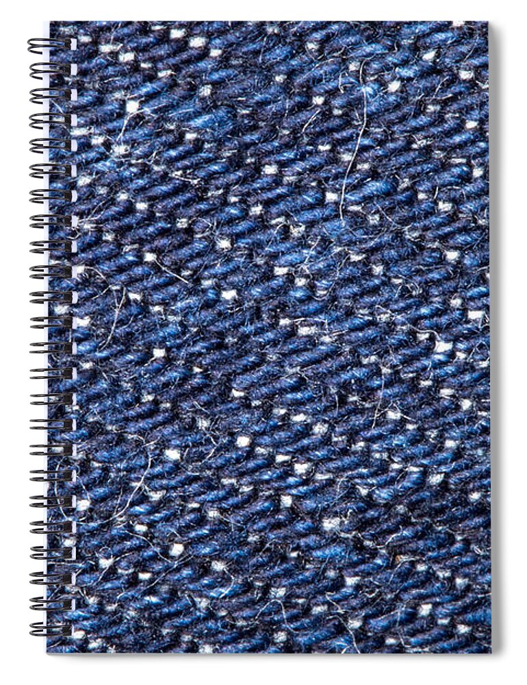 Texture Spiral Notebook featuring the photograph Denim 674 by Michael Fryd
