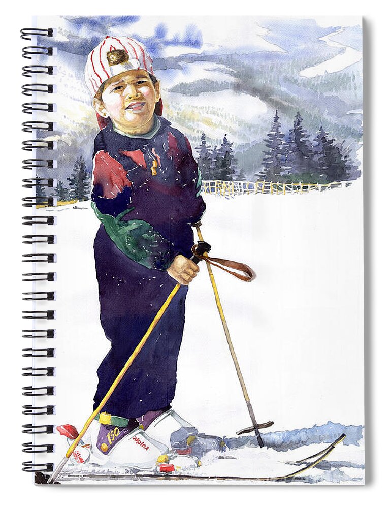 Watercolor Spiral Notebook featuring the painting Denis 03 by Yuriy Shevchuk