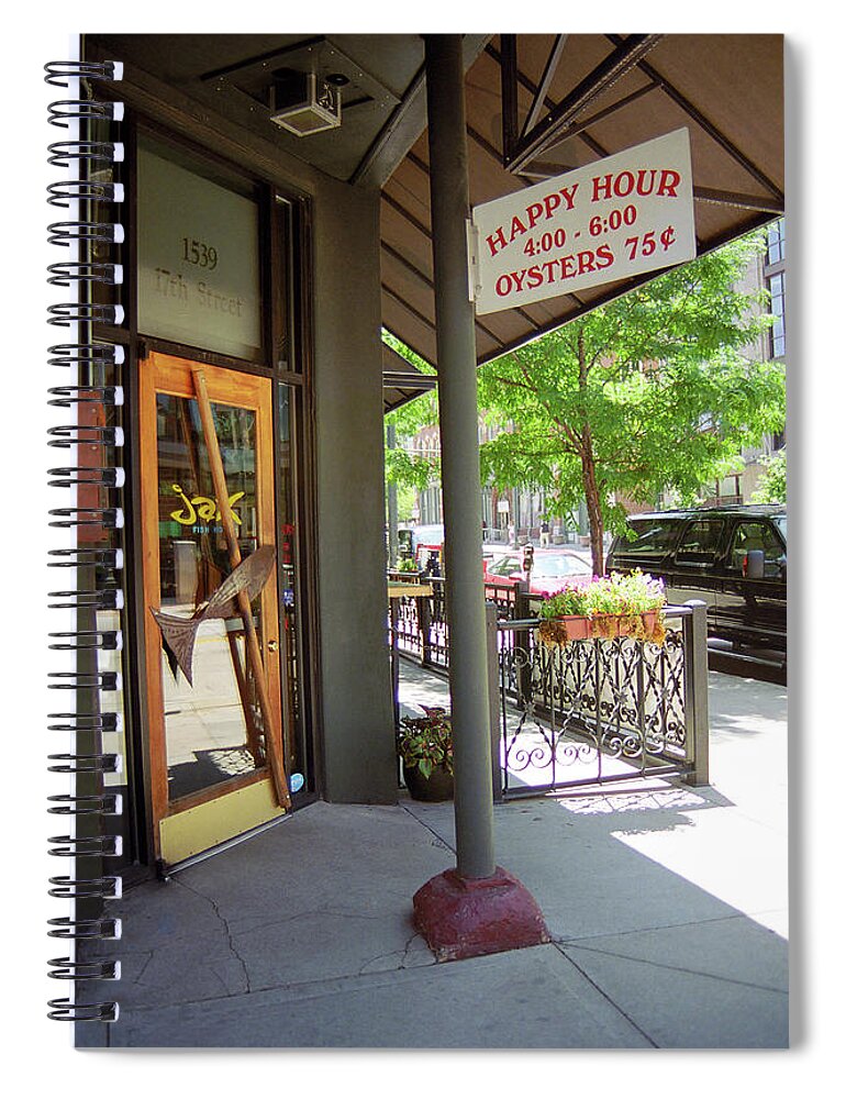 America Spiral Notebook featuring the photograph Denver Happy Hour by Frank Romeo