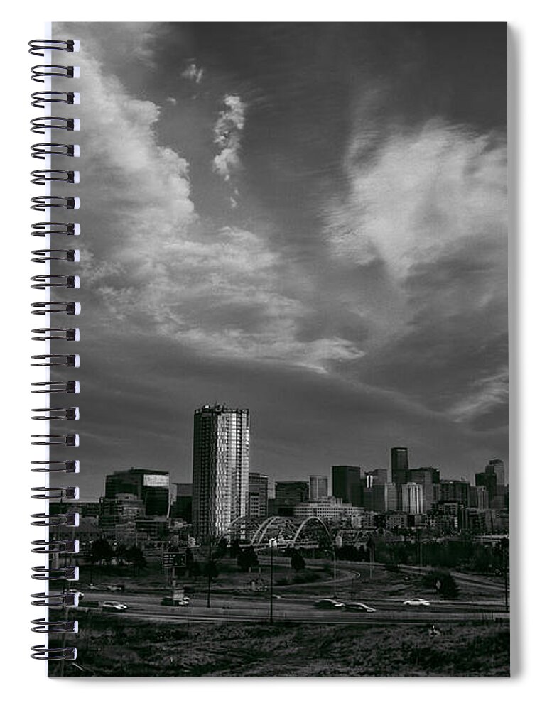 Denver Skyline Spiral Notebook featuring the photograph Denver Skyline by Kristal Kraft