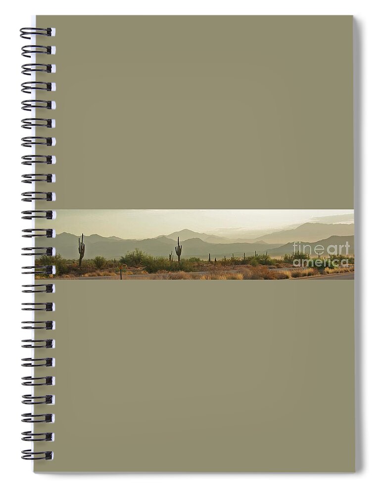 Arizona Spiral Notebook featuring the photograph Desert Hills by Julie Lueders 