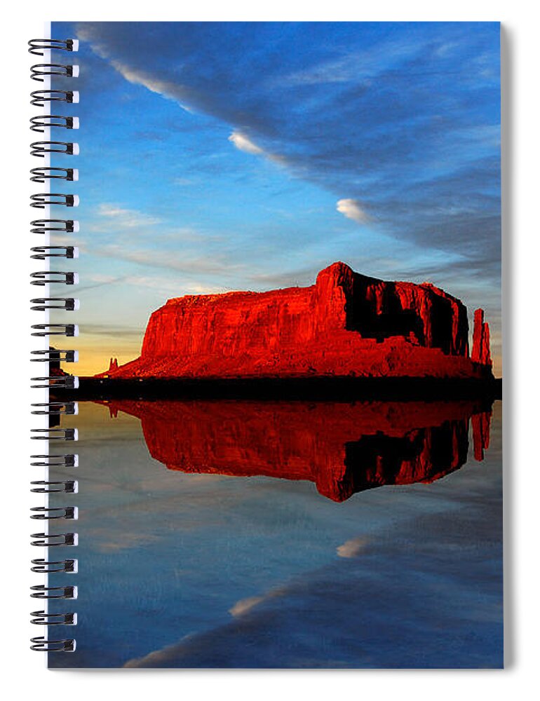 Monument Valley Spiral Notebook featuring the photograph Desert Mirror by Harry Spitz
