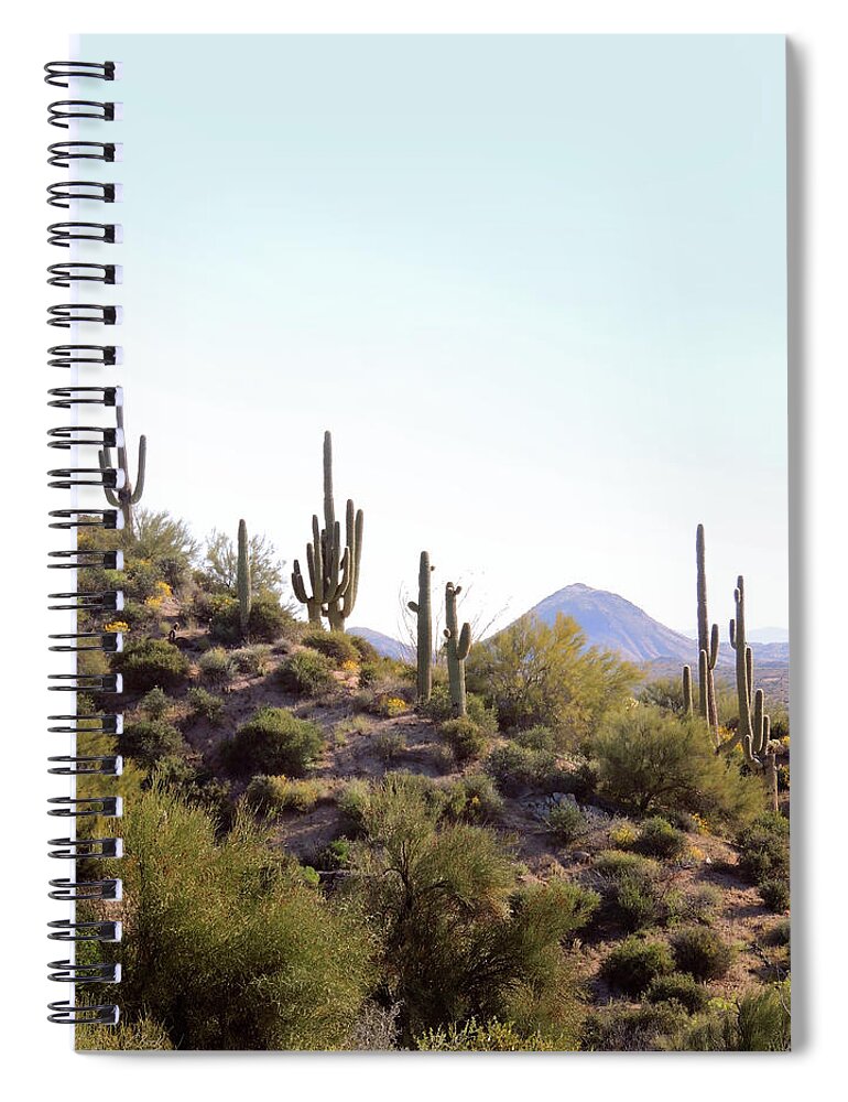 Beautiful Spiral Notebook featuring the photograph Desert Skyline by Gordon Beck